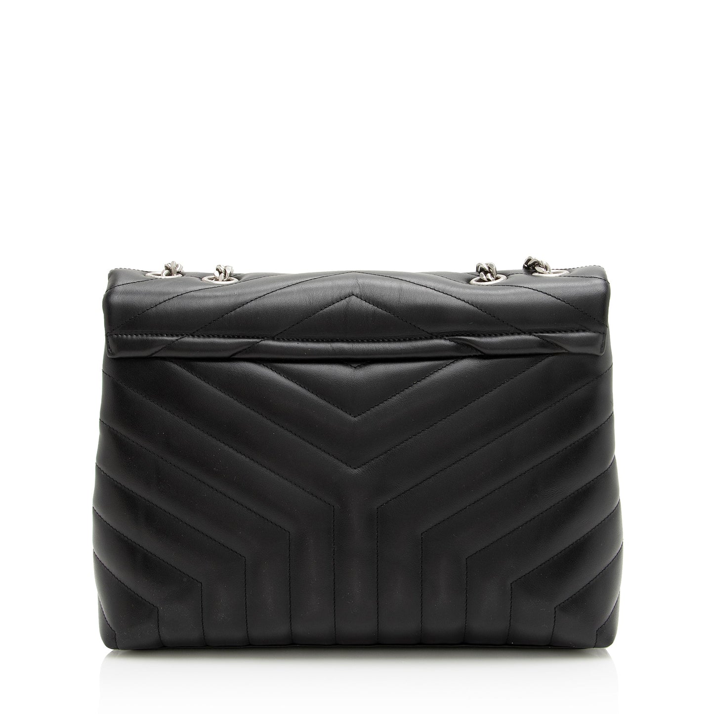 Saint Laurent Matelasse Calfskin Monogram LouLou Chain Medium Shoulder Bag (SHF-22876)