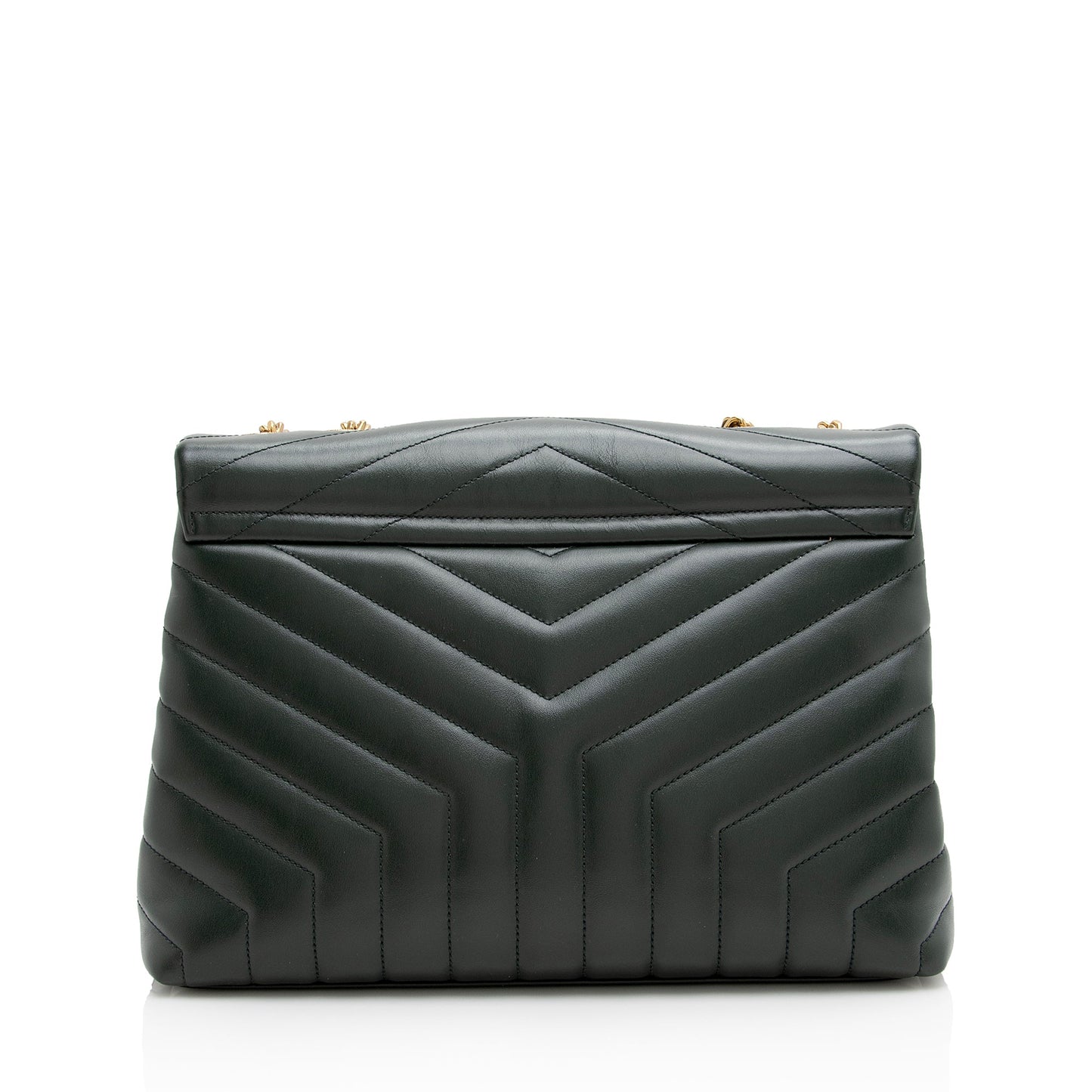 Saint Laurent Matelasse Calfskin Monogram LouLou Chain Medium Shoulder Bag (SHF-22990)
