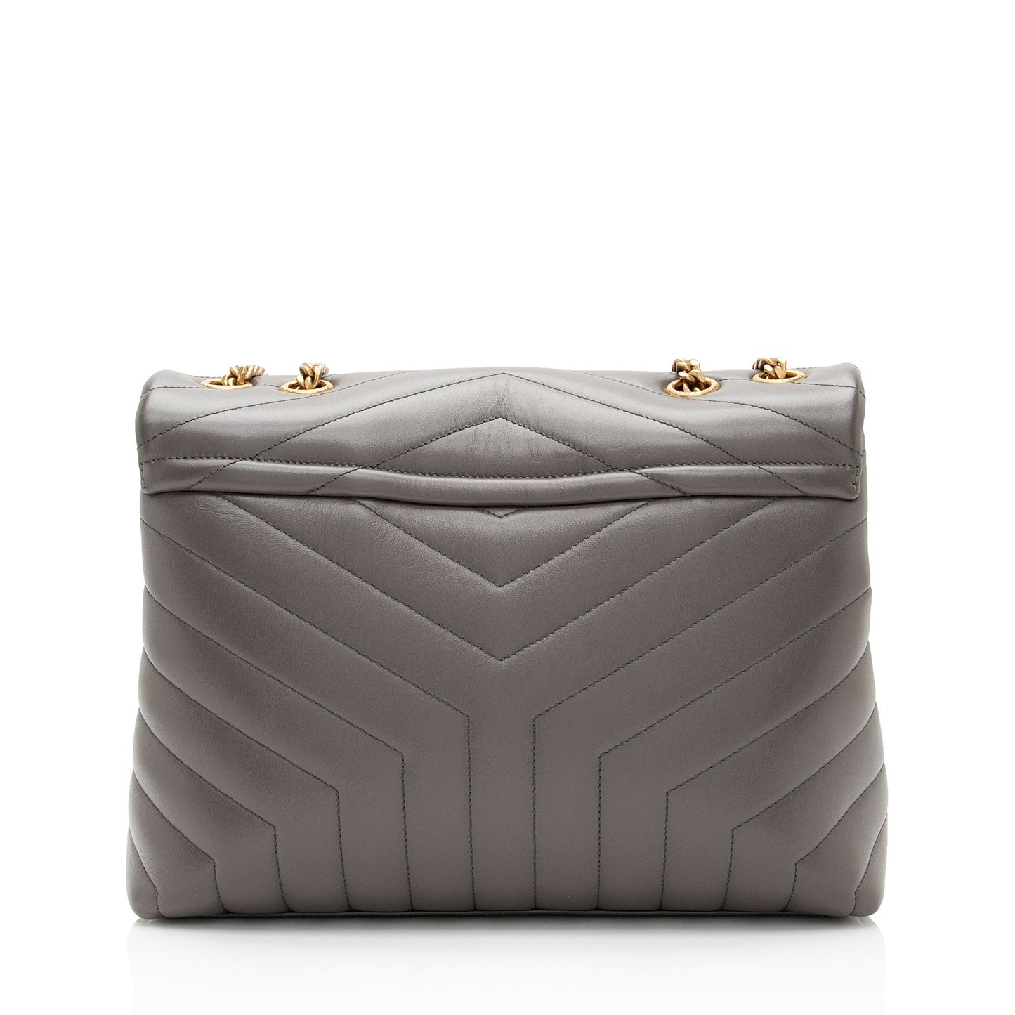 Saint Laurent Matelasse Calfskin Monogram LouLou Chain Medium Shoulder Bag (SHF-19W4rm)