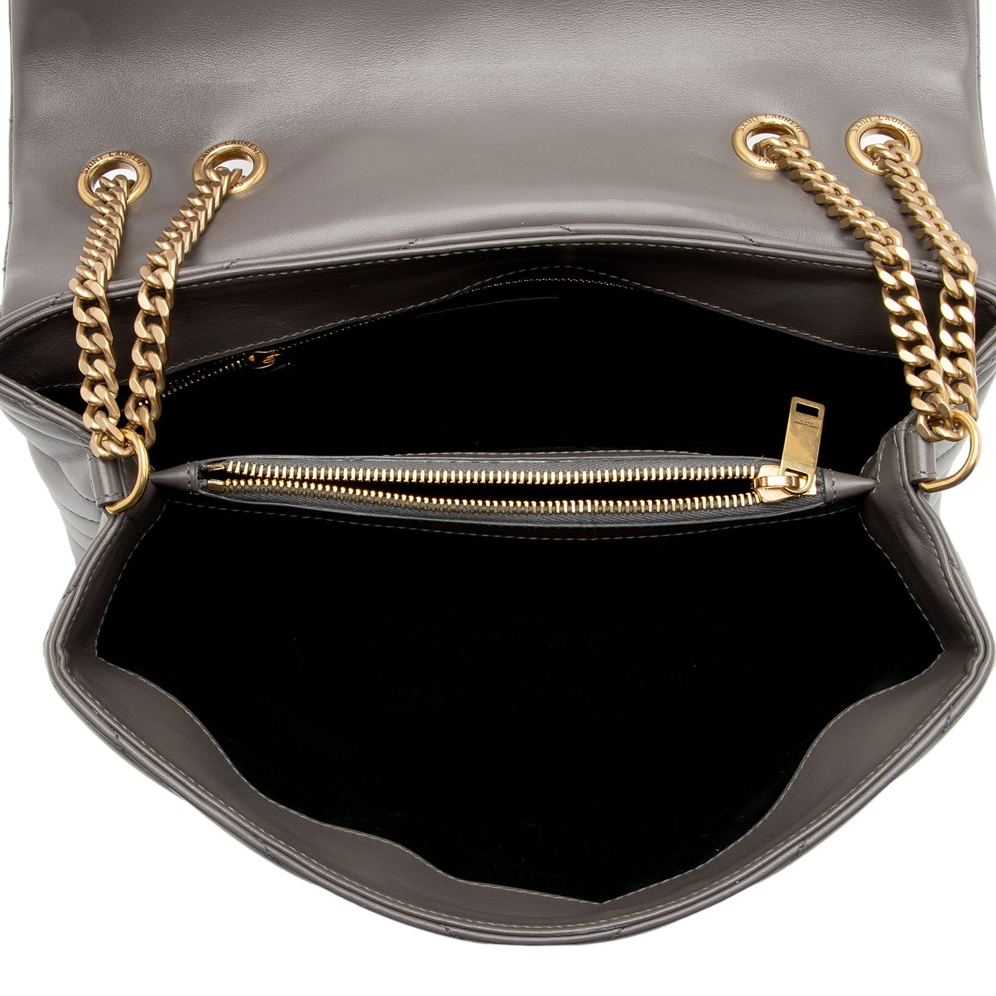 Saint Laurent Matelasse Calfskin Monogram LouLou Chain Medium Shoulder Bag (SHF-19W4rm)