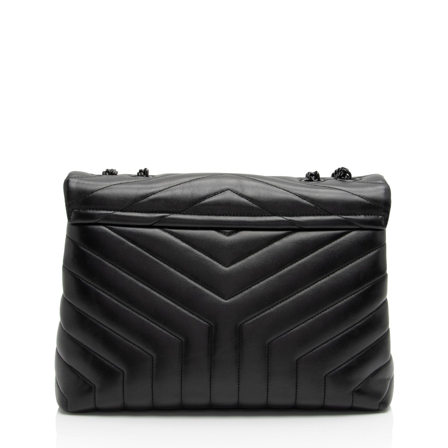 Saint Laurent Matelasse Calfskin Monogram LouLou Chain Medium Shoulder Bag (SHF-SaVb1o)