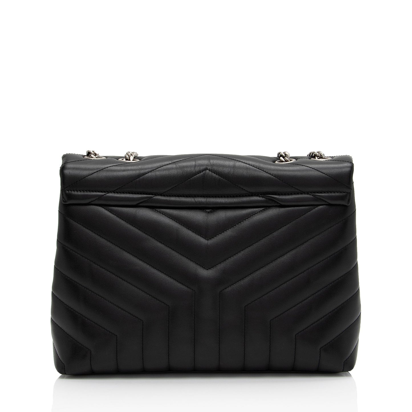 Saint Laurent Matelasse Calfskin Monogram LouLou Chain Medium Shoulder Bag (SHF-3CcYFQ)