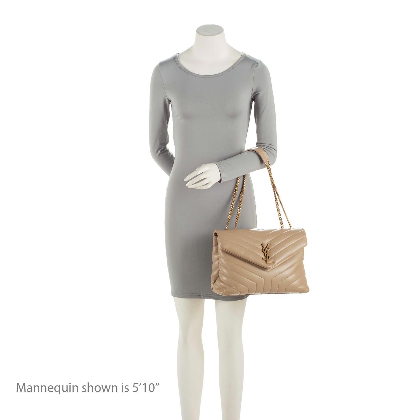 Saint Laurent Matelasse Calfskin Monogram LouLou Chain Medium Shoulder Bag (SHF-IR5HcO)