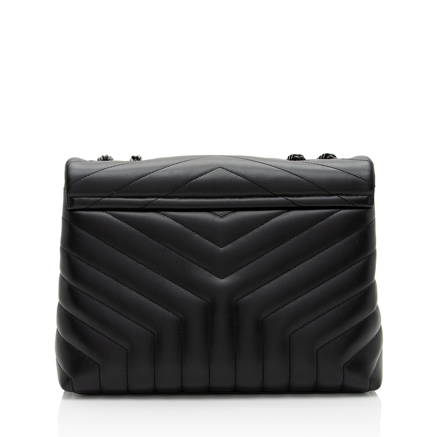 Saint Laurent Matelasse Calfskin Monogram LouLou Chain Medium Shoulder Bag (SHF-lzCev2)