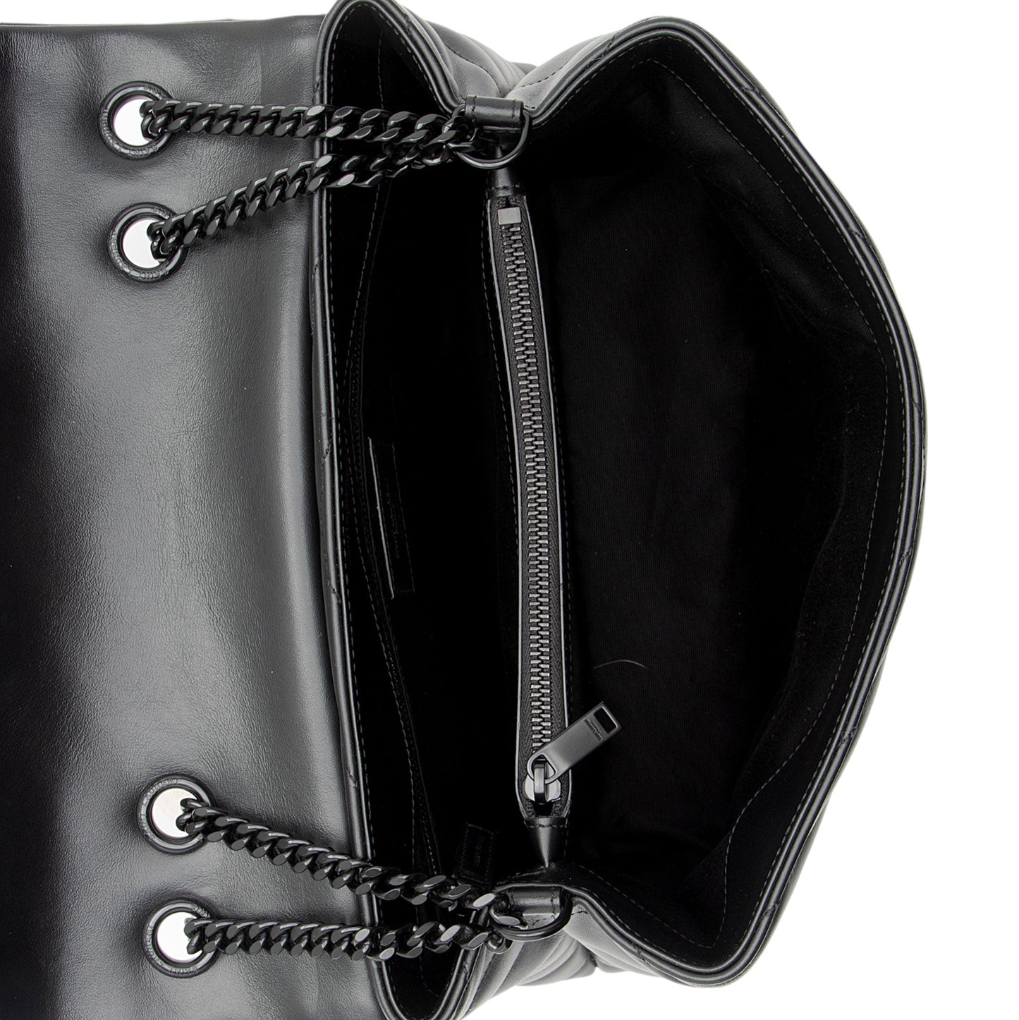 Saint Laurent Matelasse Calfskin Monogram LouLou Chain Medium Shoulder Bag (SHF-lzCev2)