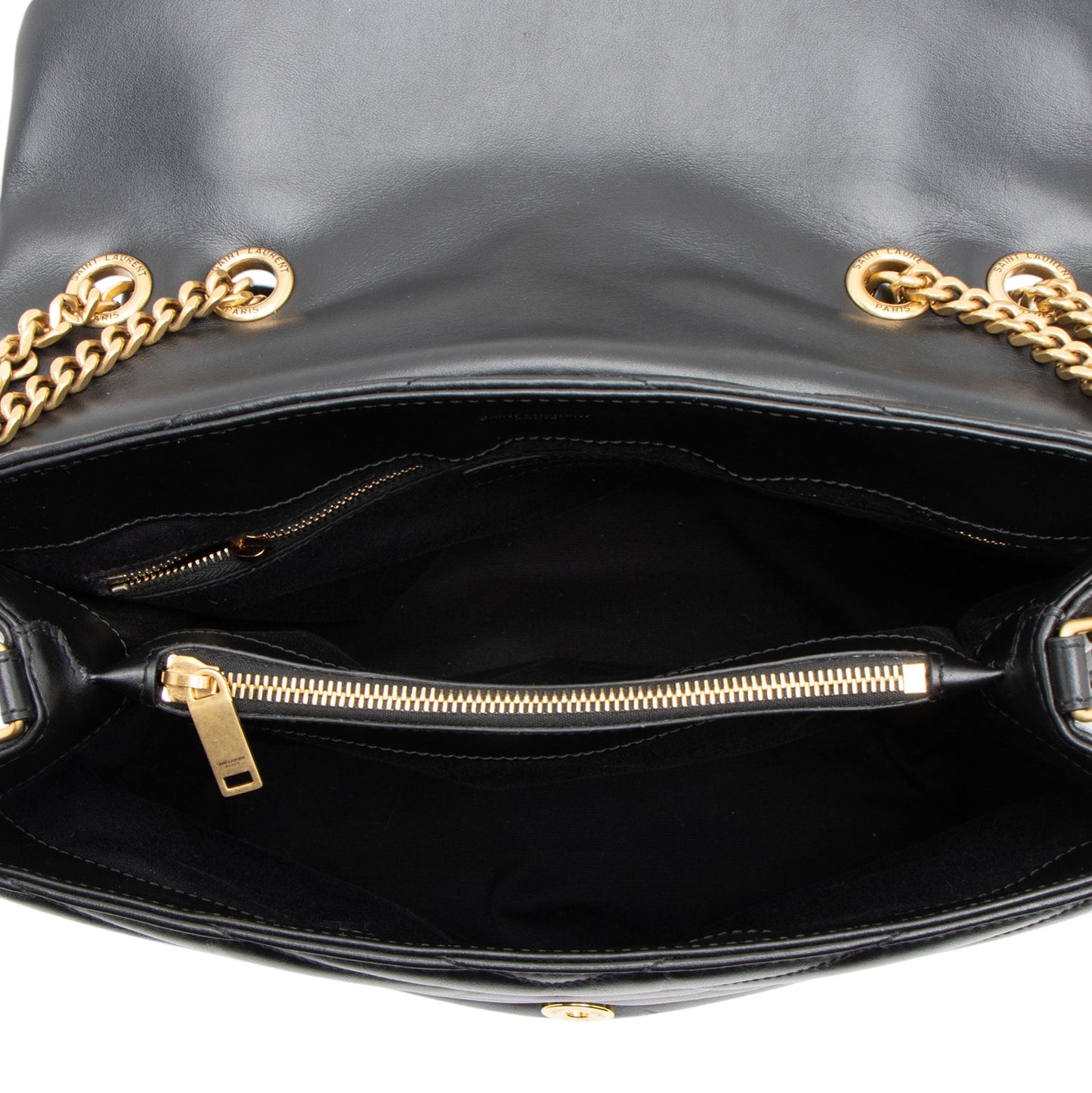 Saint Laurent Matelasse Calfskin Monogram LouLou Chain Medium Shoulder Bag (SHF-QYlKsA)