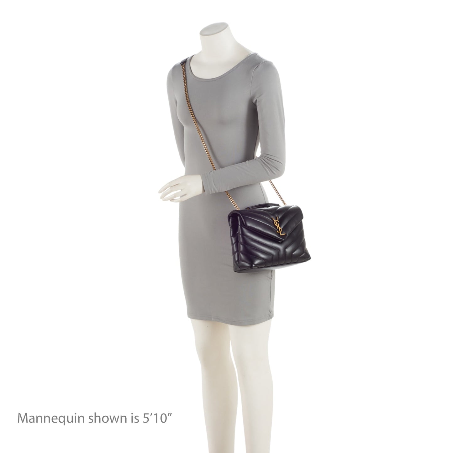 Saint Laurent Matelasse Calfskin Monogram LouLou Chain Small Crossbody Bag (SHF-8sE3HH)