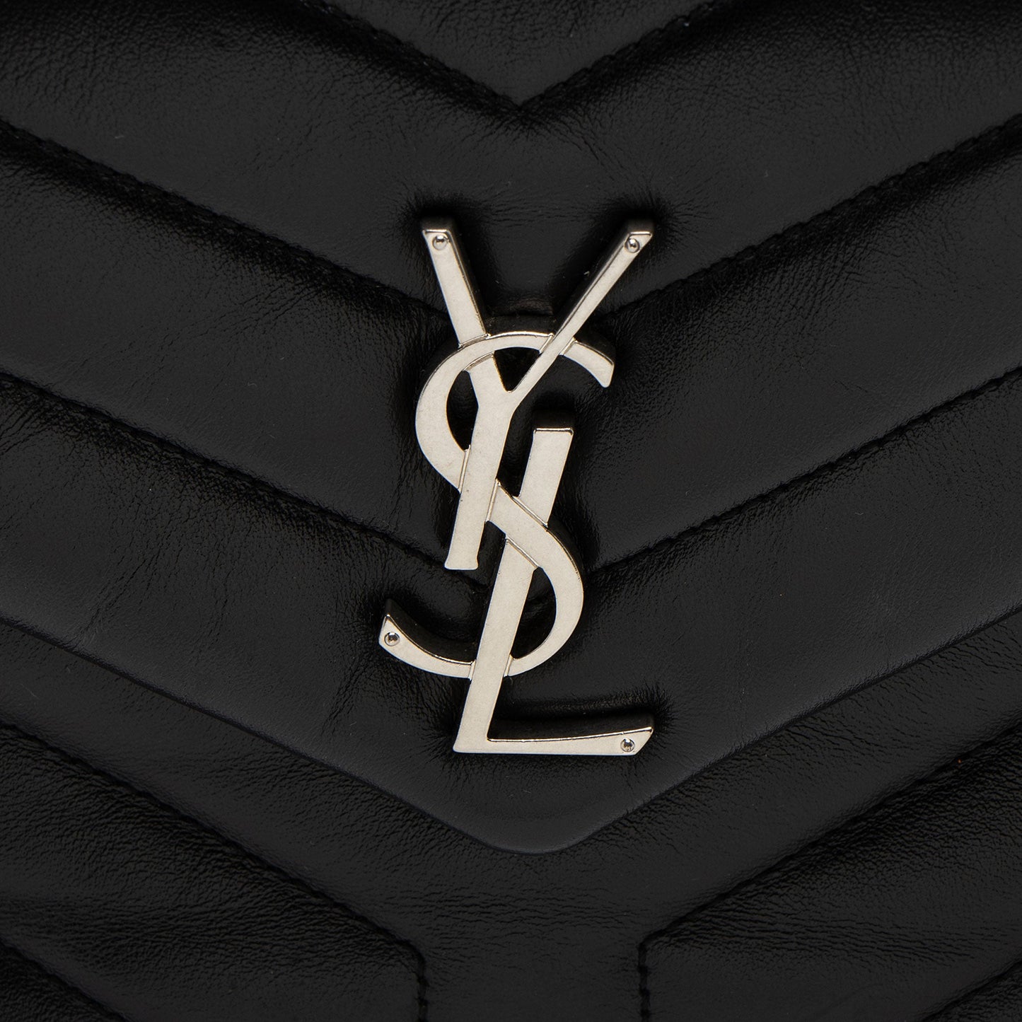 Saint Laurent Matelasse Calfskin Monogram LouLou Chain Small Crossbody