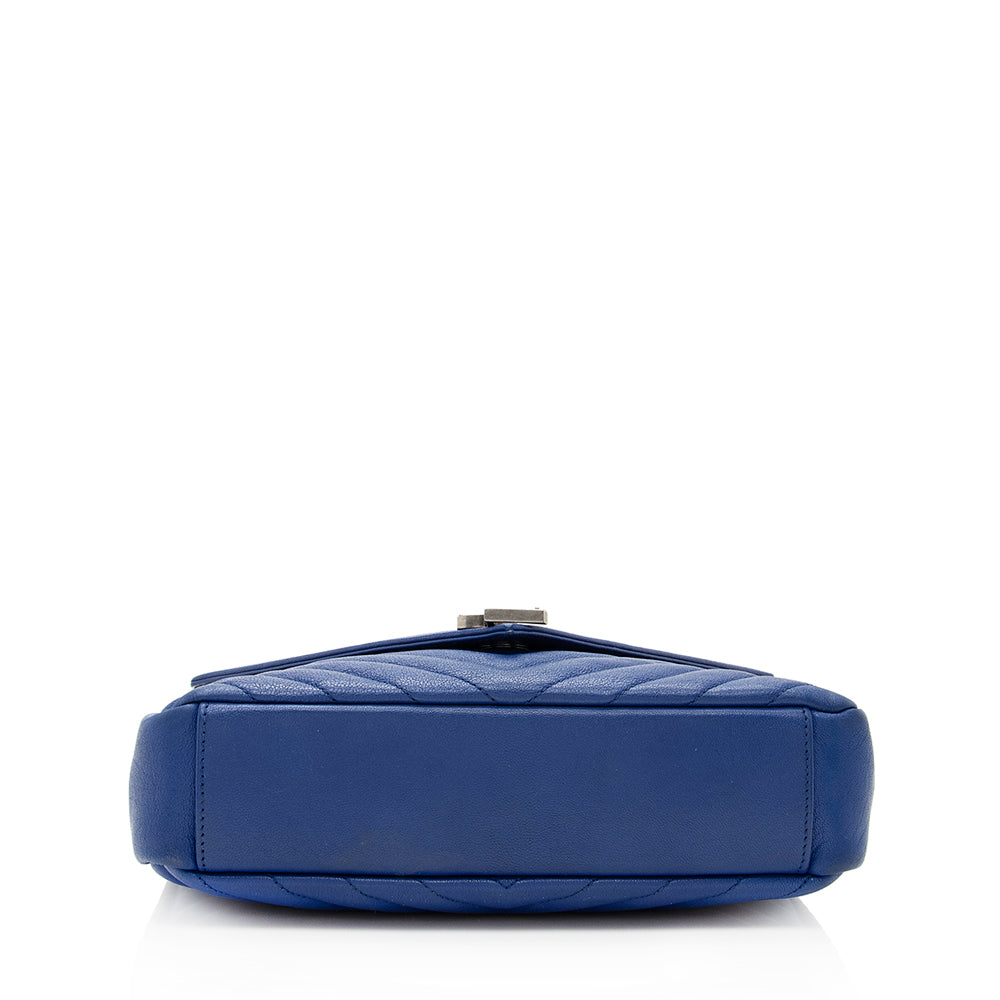 Saint Laurent Matelasse Calfskin Monogram College Medium Shoulder Bag (SHF-19462)
