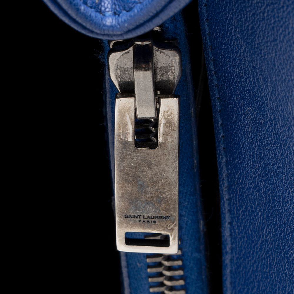 Saint Laurent Matelasse Calfskin Monogram College Medium Shoulder Bag (SHF-19462)