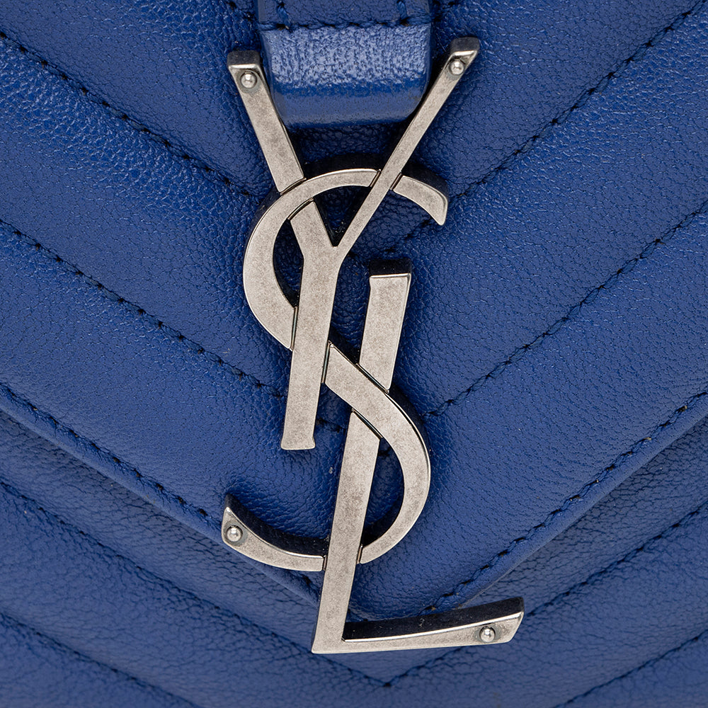Saint Laurent Matelasse Calfskin Monogram College Medium Shoulder Bag (SHF-19462)