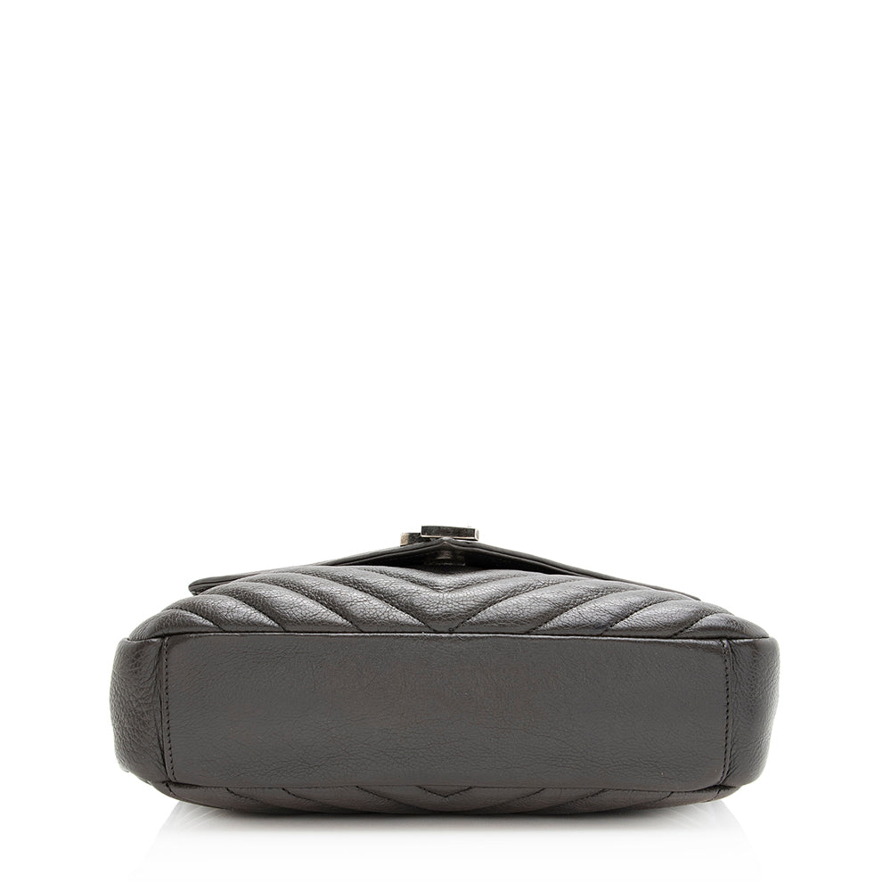 Saint Laurent Matelasse Calfskin Monogram Medium College Top Handle Bag (SHF-20220)