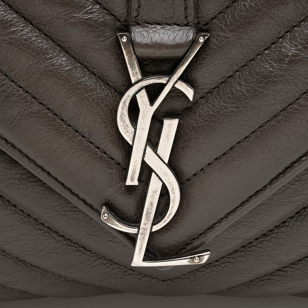 Saint Laurent Matelasse Calfskin Monogram Medium College Top Handle Bag (SHF-20220)