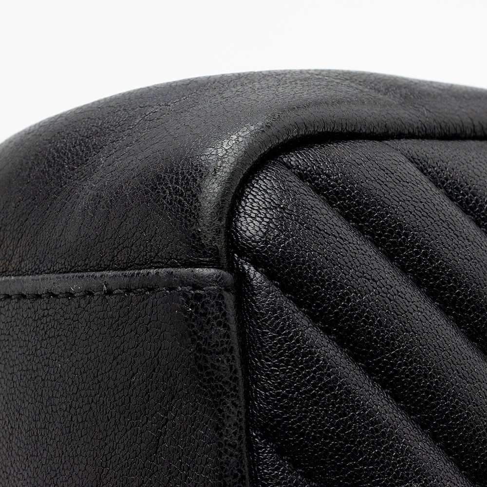 Saint Laurent Matelasse Calfskin Monogram Medium College Top Handle Bag (SHF-21595)
