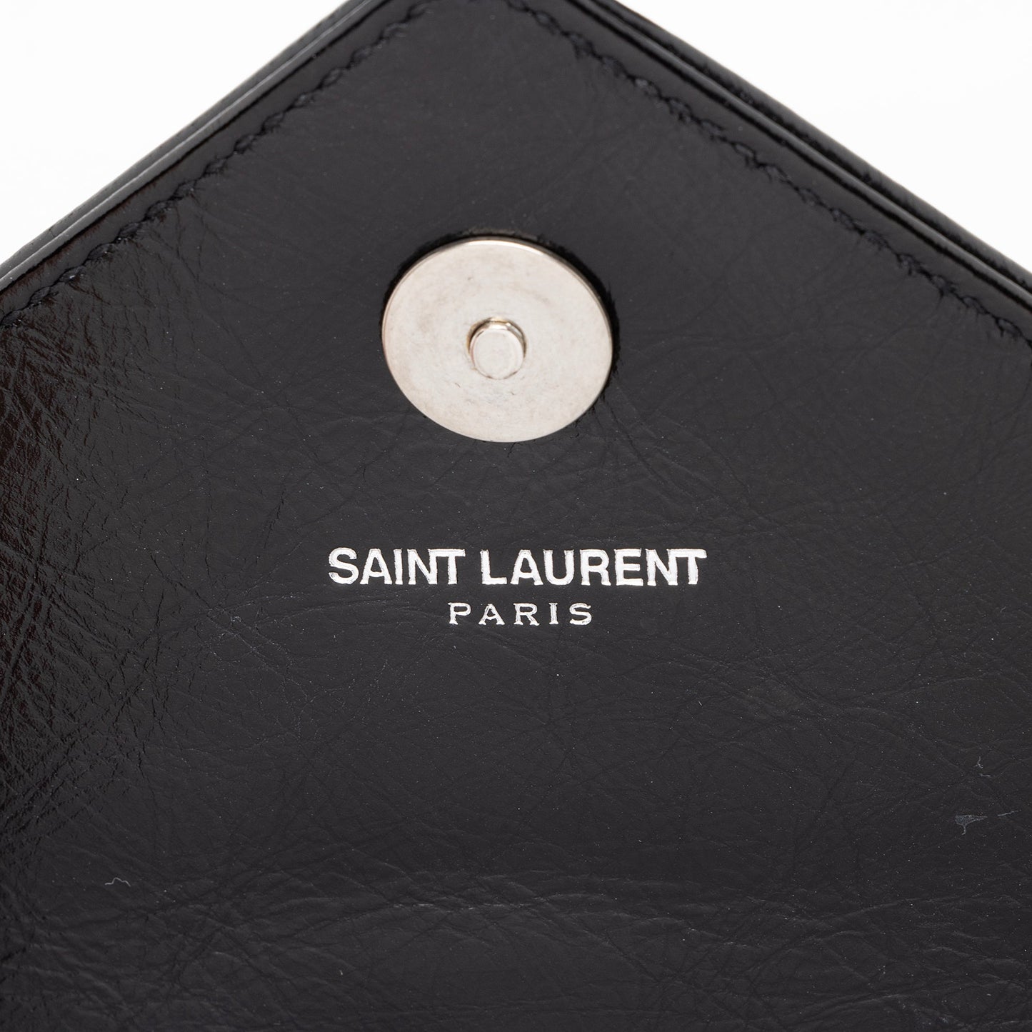 Saint Laurent Matelasse Calfskin Monogram Punk Chain Baby Crossbody Bag (SHF-22834)