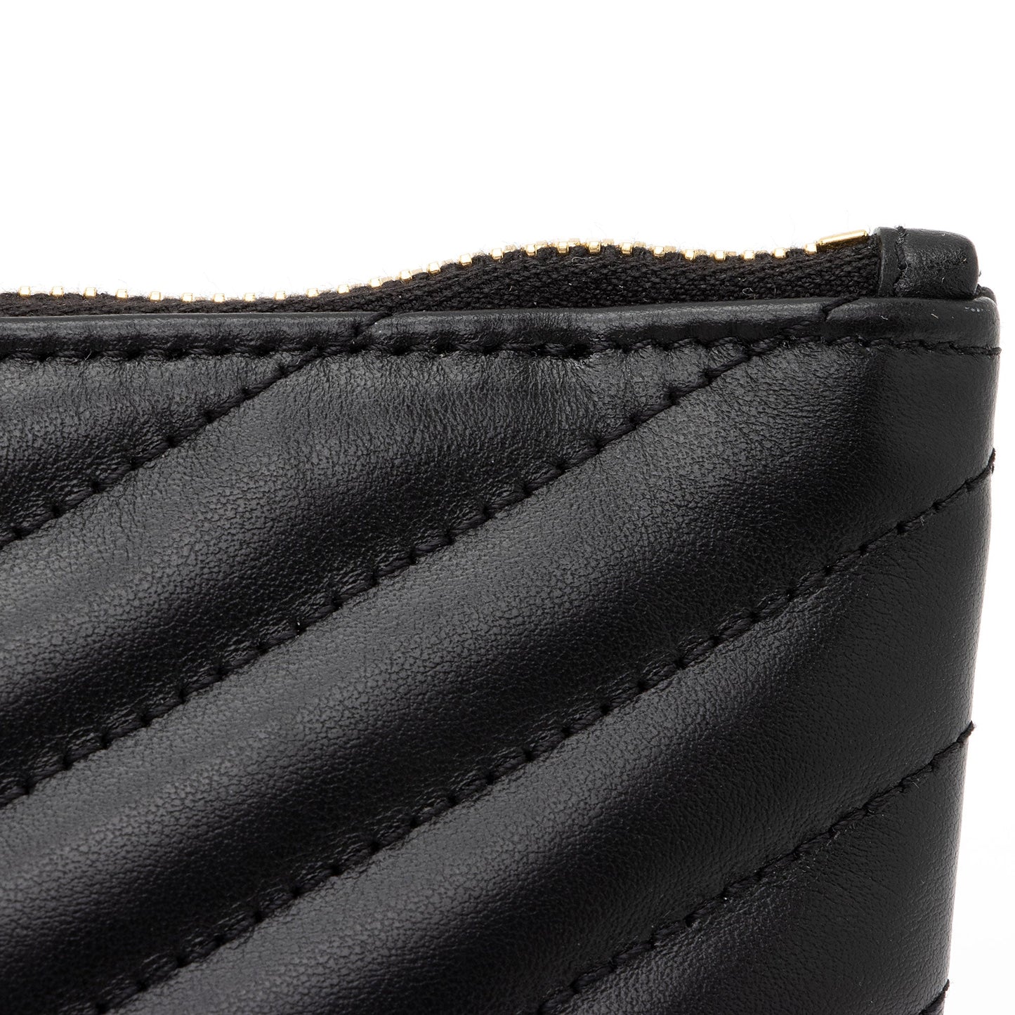 Saint Laurent Matelasse Calfskin Monogram Small Wristlet (SHF-I0dYH7)