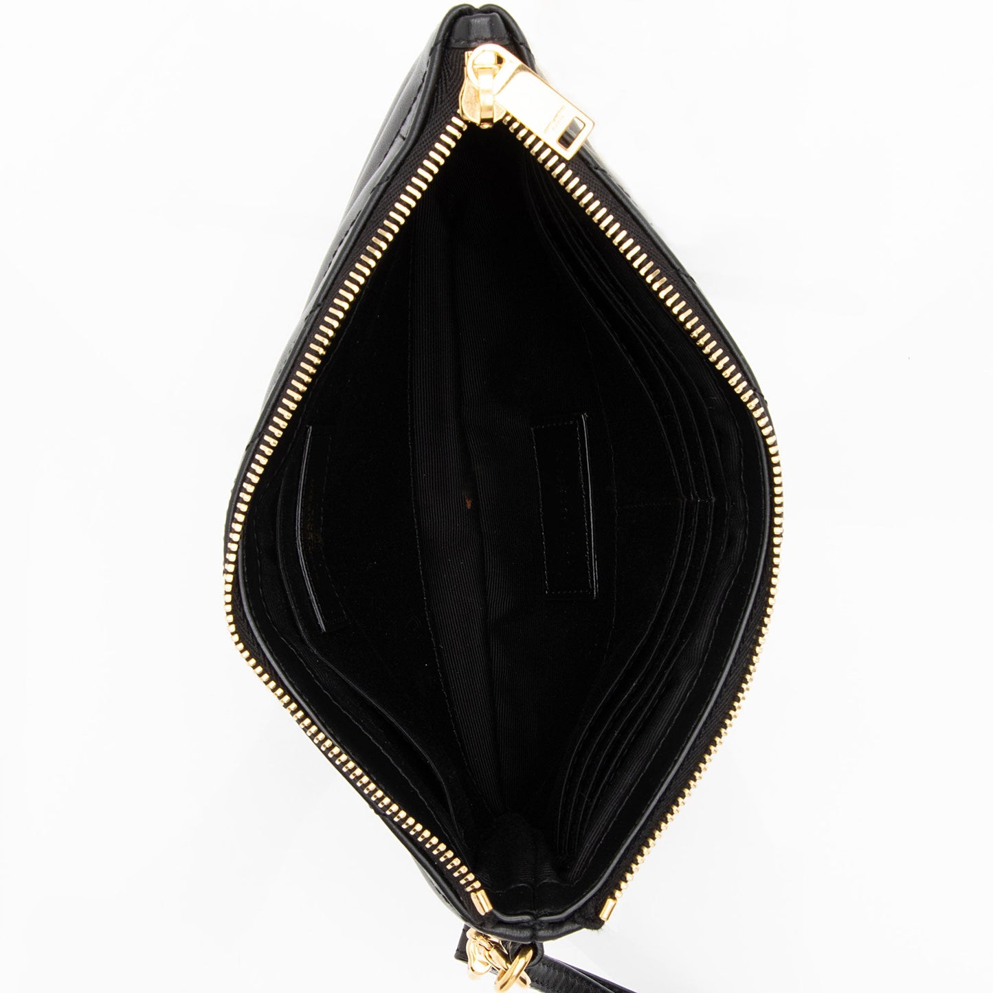 Saint Laurent Matelasse Calfskin Monogram Small Wristlet (SHF-I0dYH7)