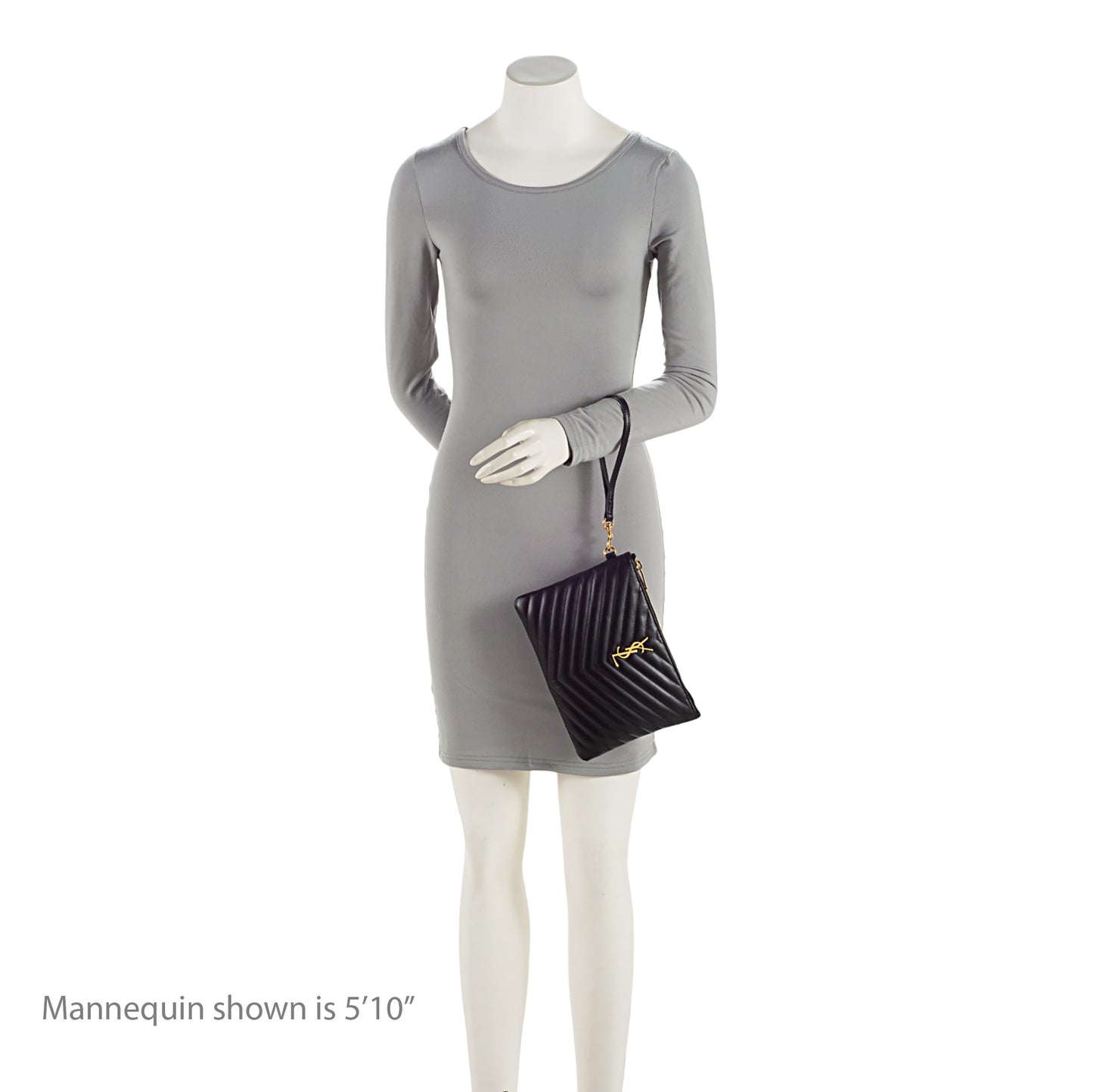 Saint Laurent Matelasse Calfskin Monogram Small Wristlet (SHF-I0dYH7)
