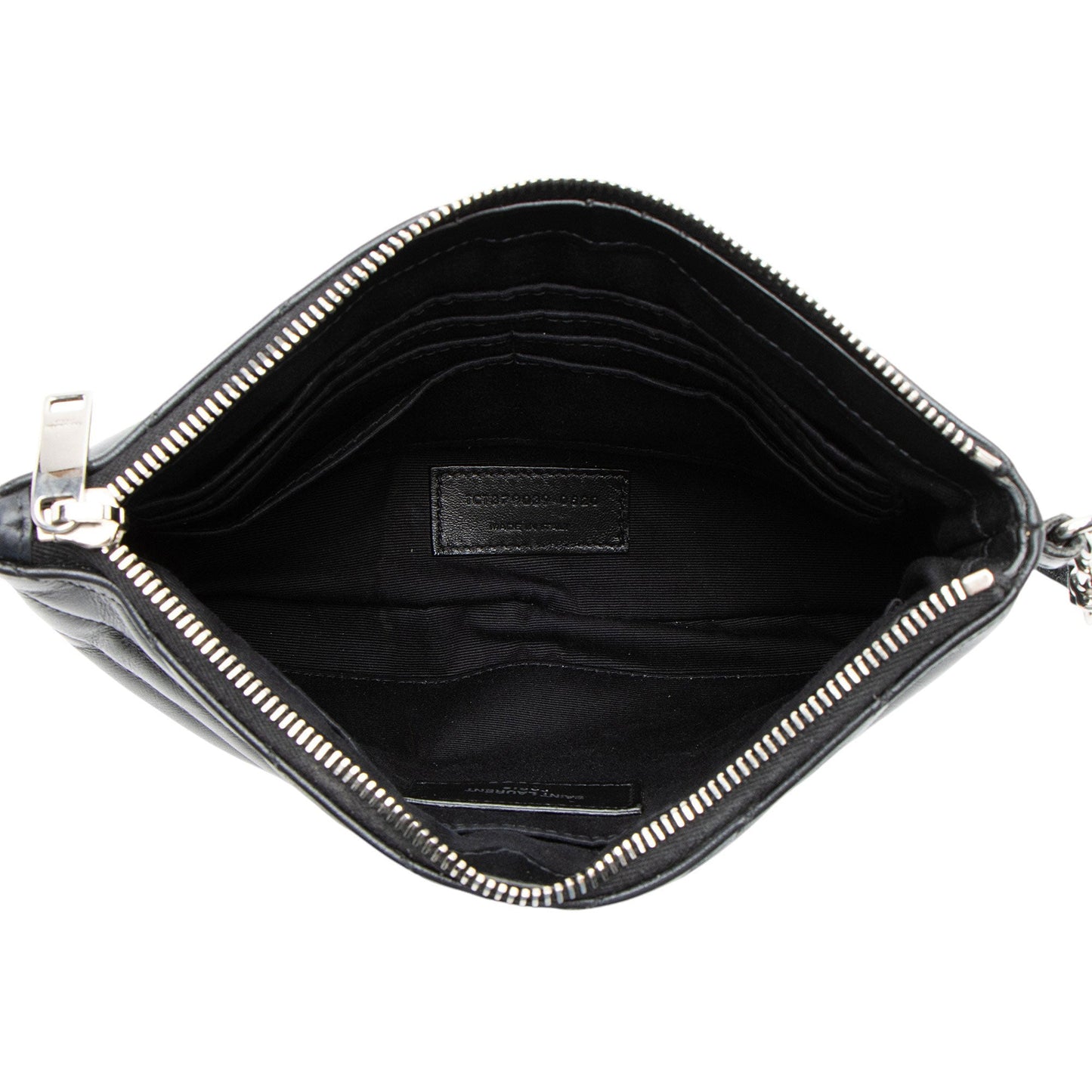 Saint Laurent Matelasse Calfskin Monogram Small Wristlet (SHF-6zoV5w)