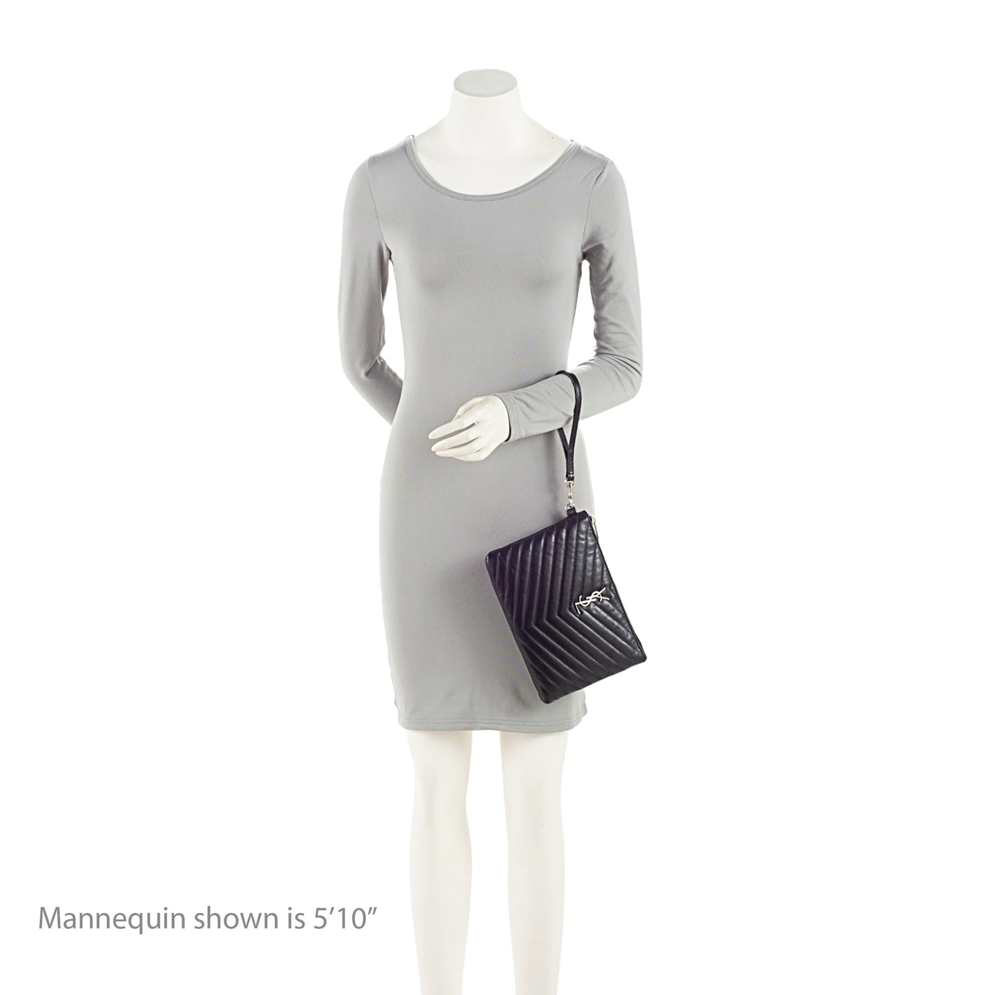 Saint Laurent Matelasse Calfskin Monogram Small Wristlet (SHF-6zoV5w)