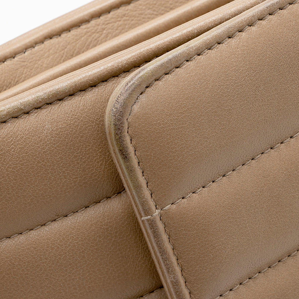 Saint Laurent Matelasse Calfskin Vicky Chain Wallet (SHF-19438)