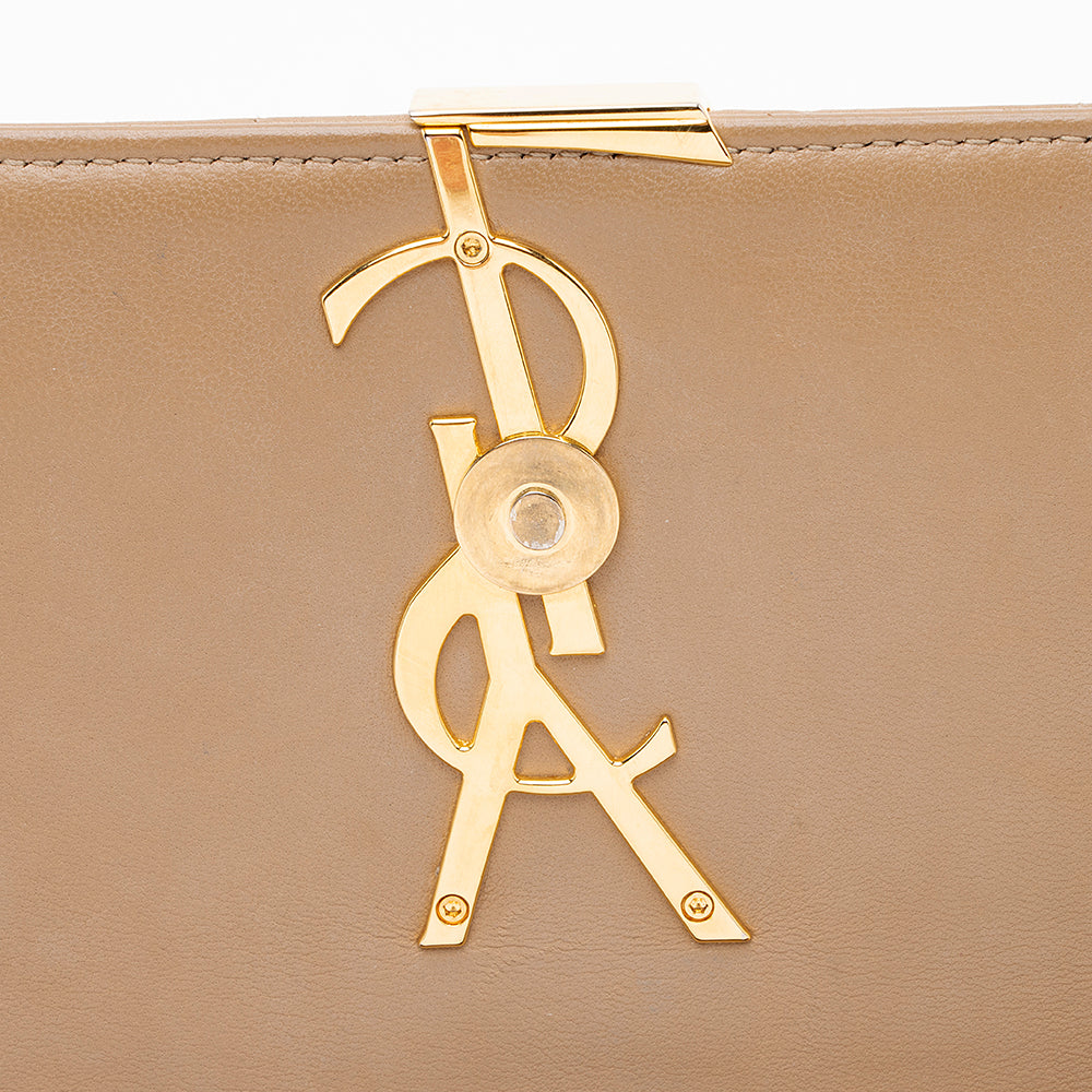 Saint Laurent Matelasse Calfskin Vicky Chain Wallet (SHF-19438)
