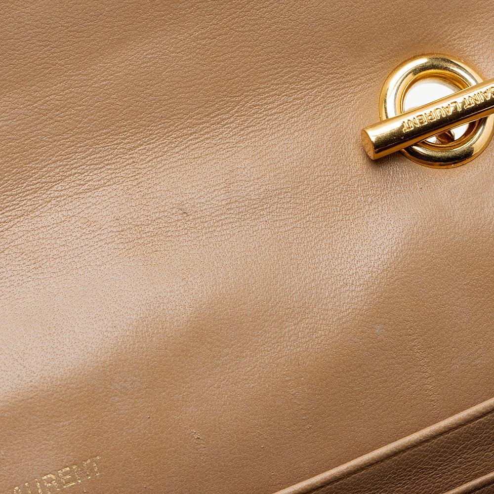 Saint Laurent Matelasse Calfskin Vicky Chain Wallet (SHF-19438)