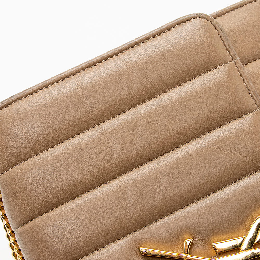 Saint Laurent Matelasse Calfskin Vicky Chain Wallet (SHF-19438)