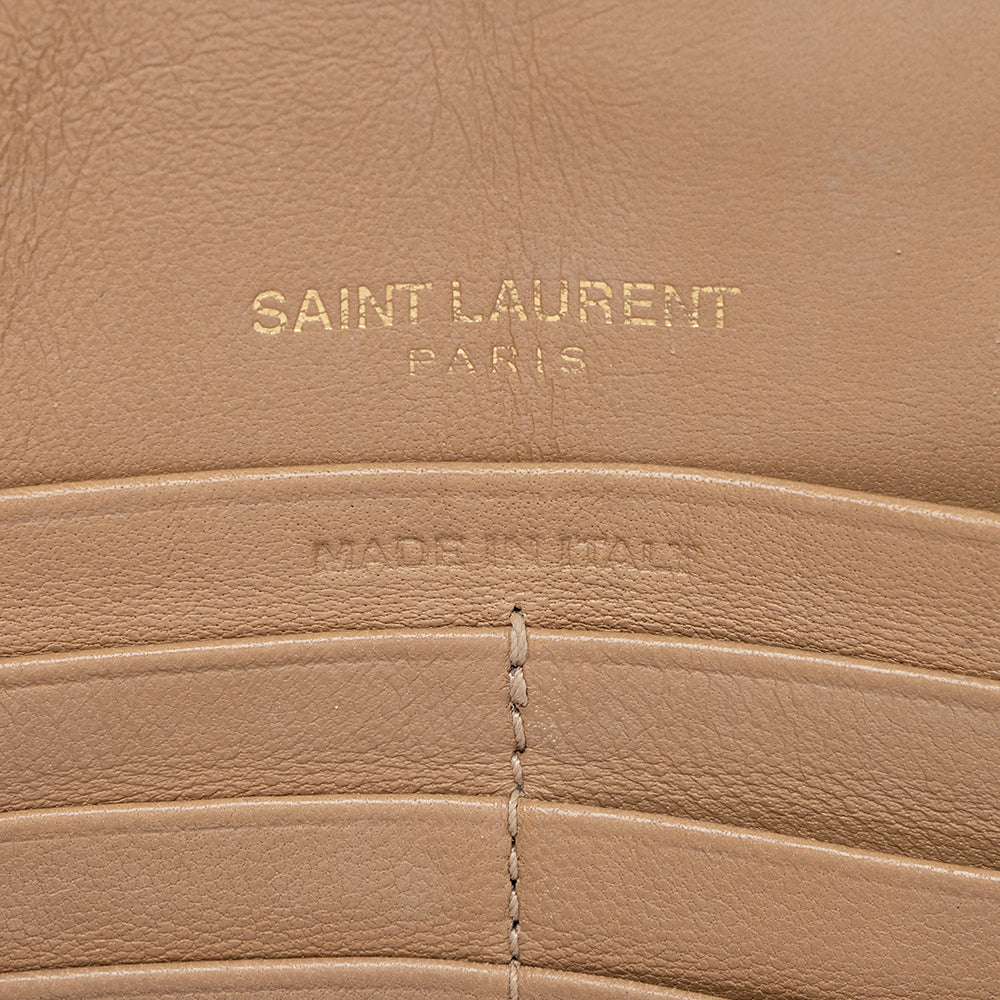 Saint Laurent Matelasse Calfskin Vicky Chain Wallet (SHF-19438)