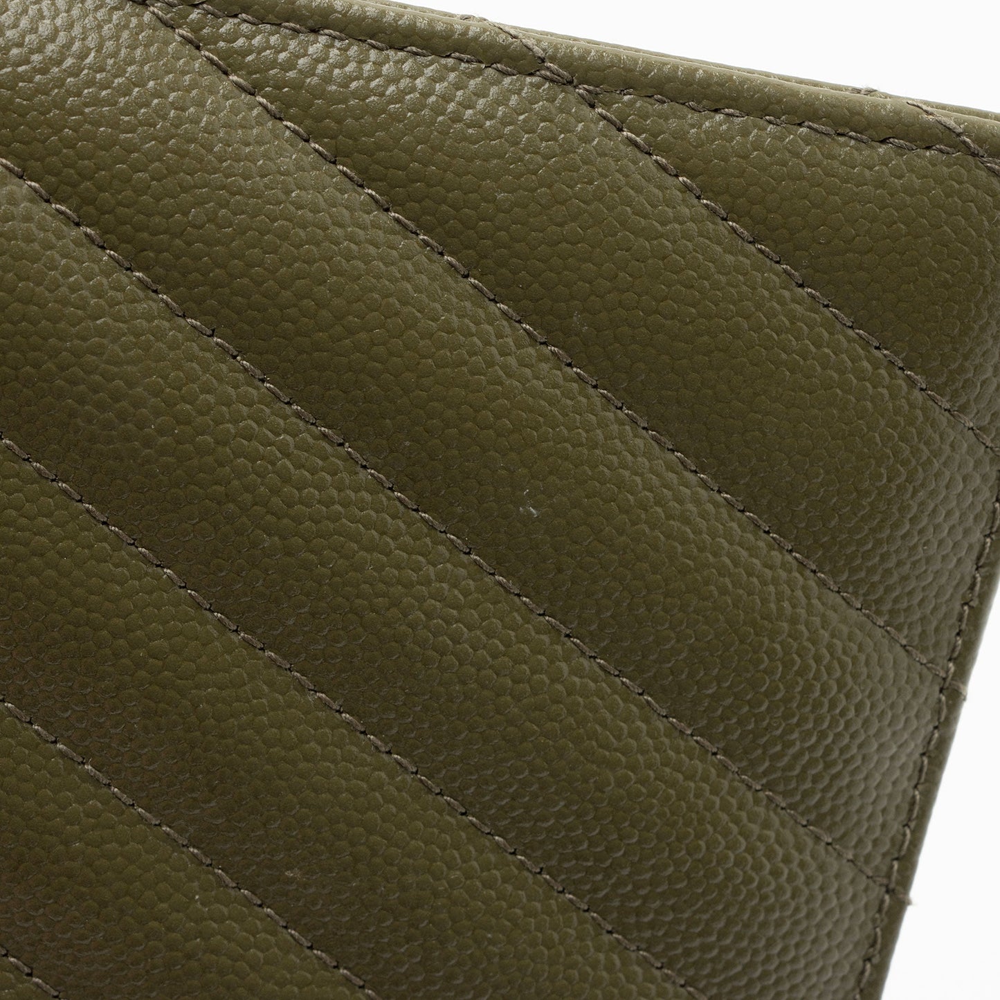 Saint Laurent Matelasse Grain de Poudre Monogram Bill Pouch