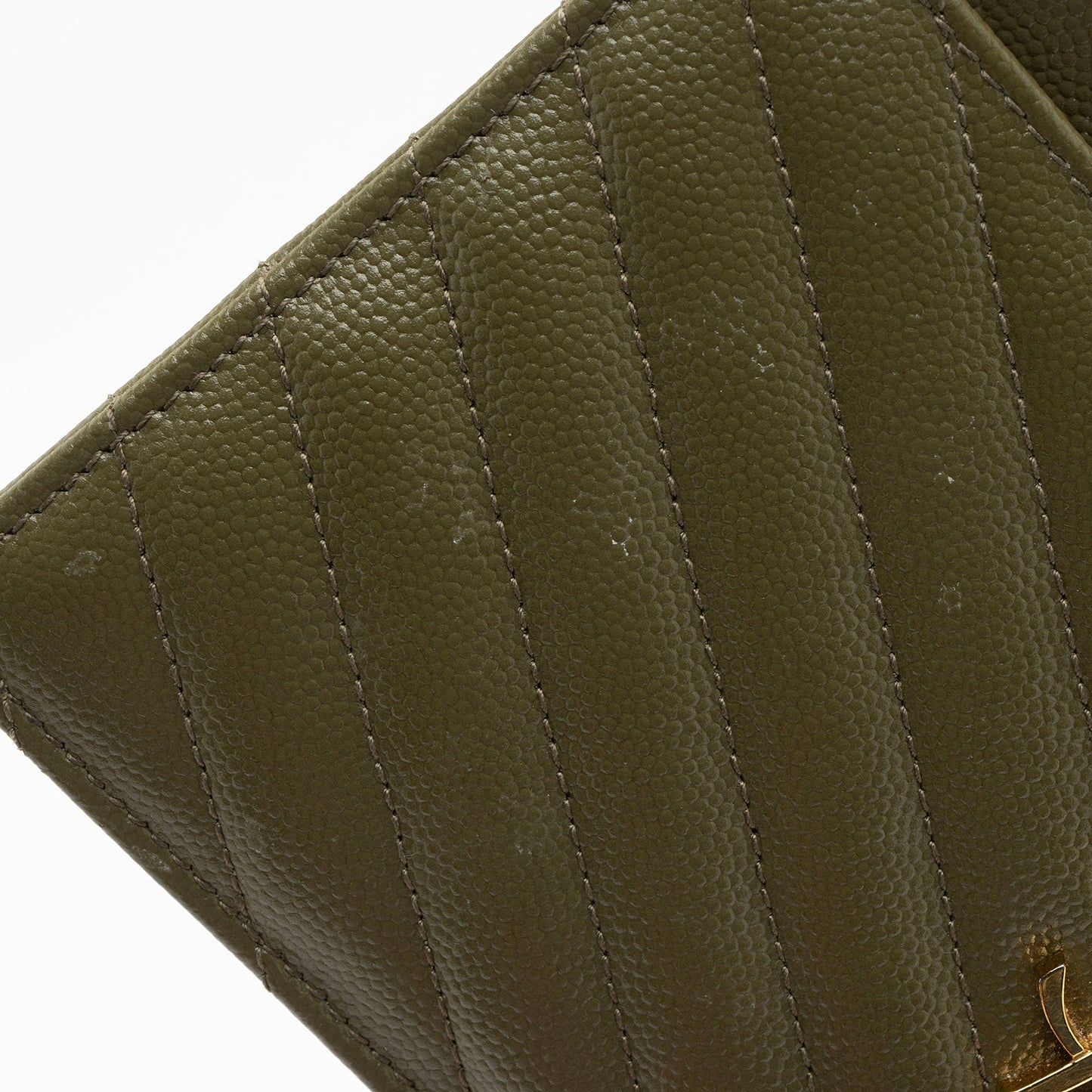 Saint Laurent Matelasse Grain de Poudre Monogram Bill Pouch