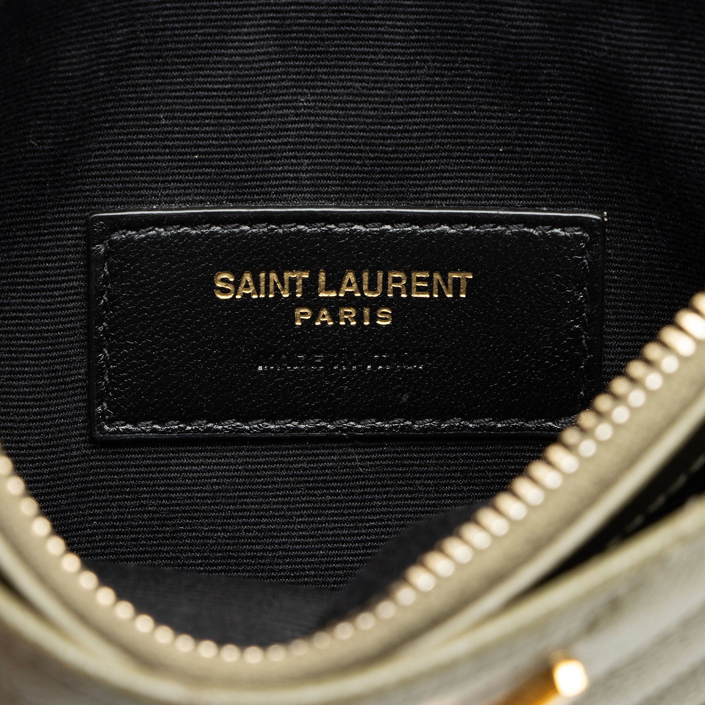 Saint Laurent Matelasse Grain de Poudre Monogram Bill Pouch