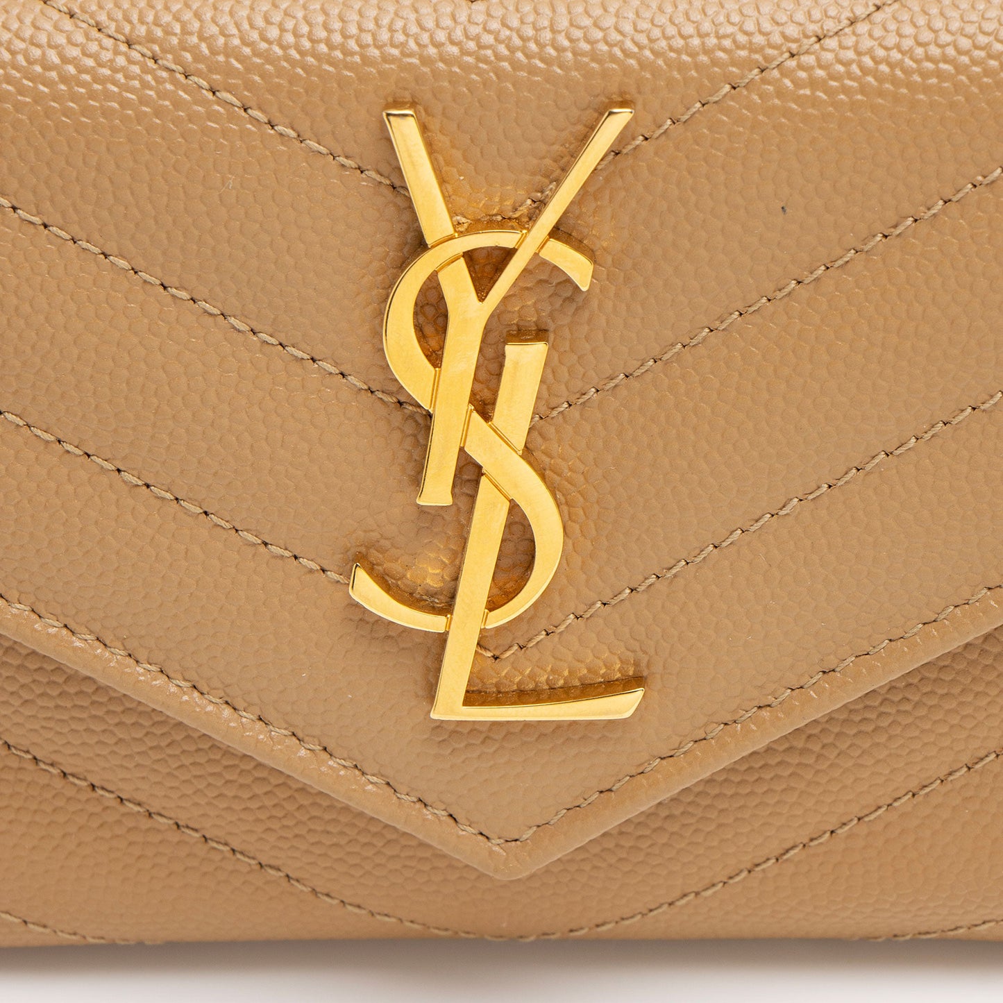Saint Laurent Matelasse Grain de Poudre Monogram Envelope Small Wallet