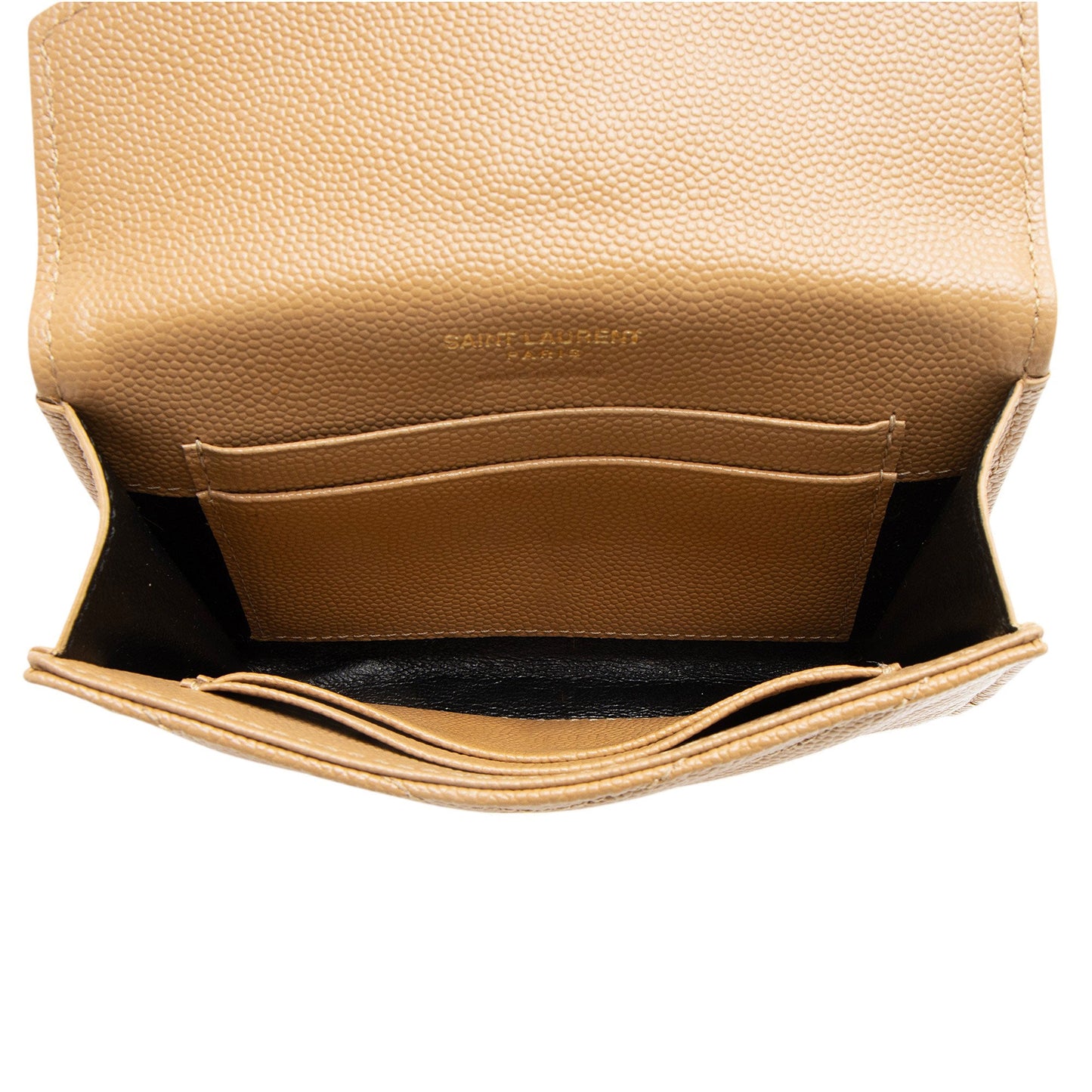 Saint Laurent Matelasse Grain de Poudre Monogram Envelope Small Wallet