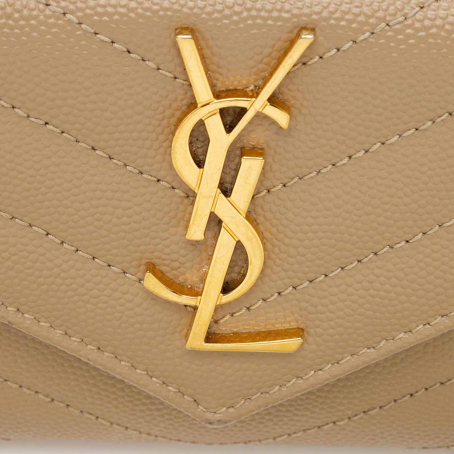 Saint Laurent Matelasse Grain de Poudre Monogram Envelope Small Wallet