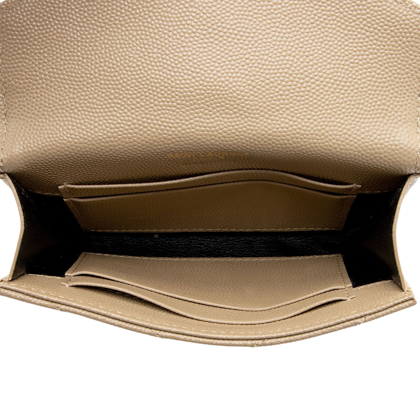 Saint Laurent Matelasse Grain de Poudre Monogram Envelope Small Wallet