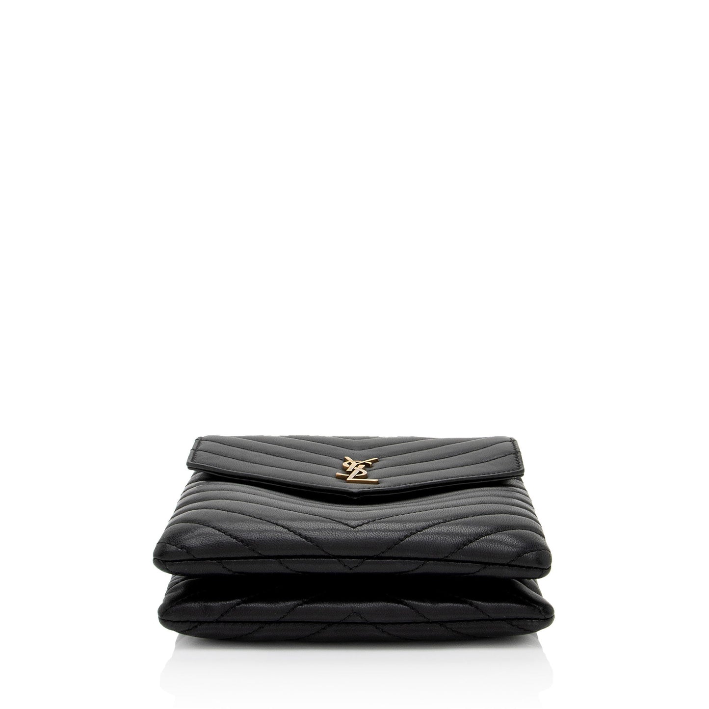 Saint Laurent Matelasse Lambskin Monogram Small Double Flap Bag