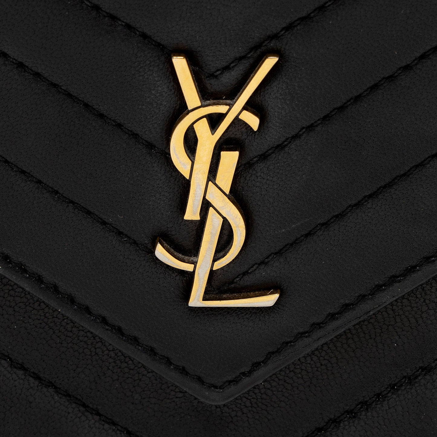 Saint Laurent Matelasse Lambskin Monogram Small Double Flap Bag