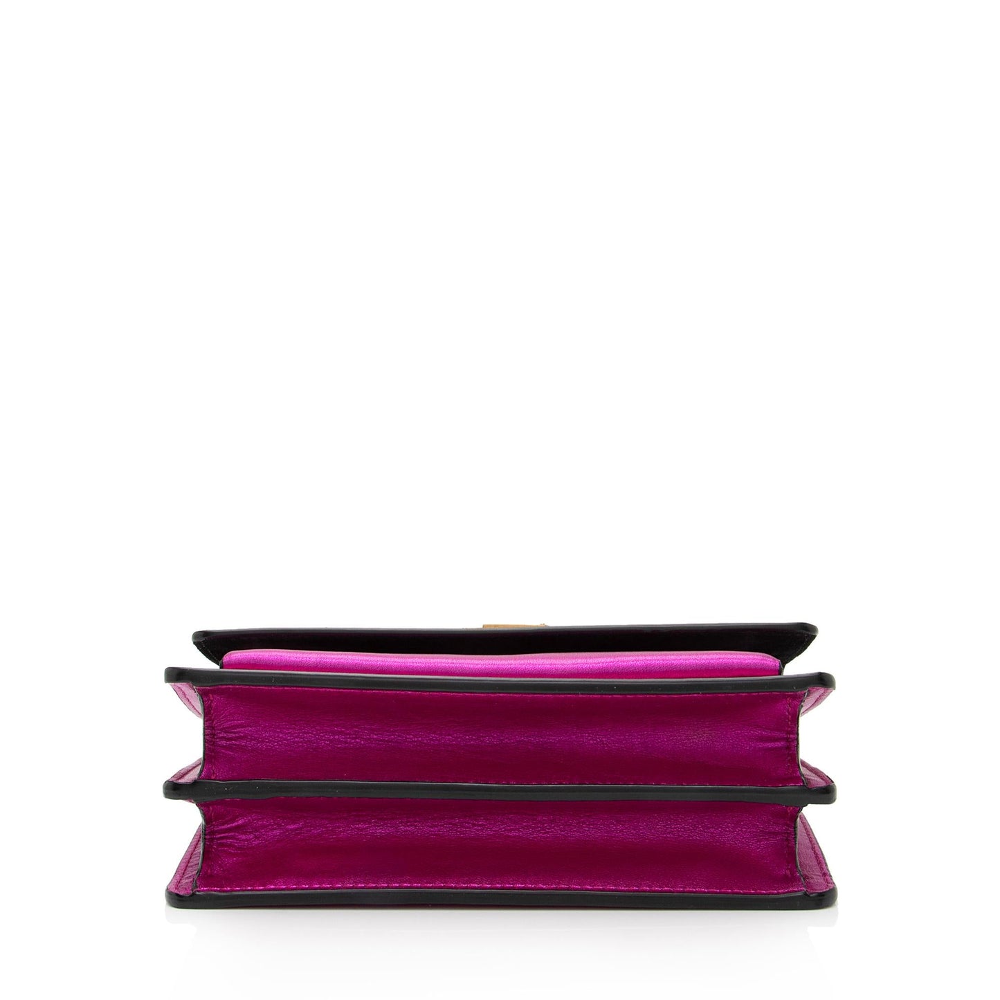 Saint Laurent Metallic Calfskin Monogram Sunset Small Shoulder Bag (SHF-UXPbK2)