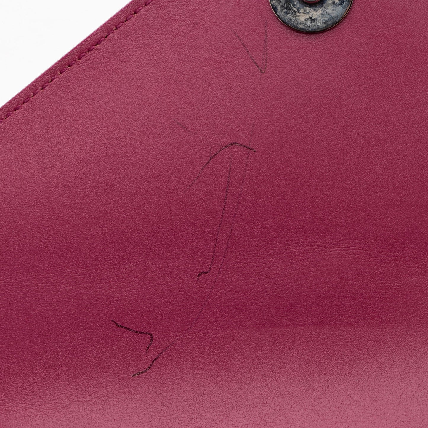 Saint Laurent Metallic Croc Embossed Leather Monogram Small Envelope Bag
