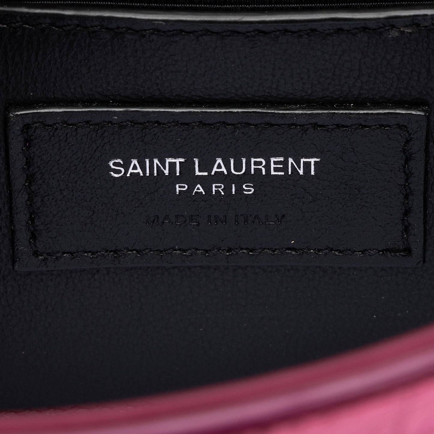 Saint Laurent Metallic Croc Embossed Leather Monogram Small Envelope Bag