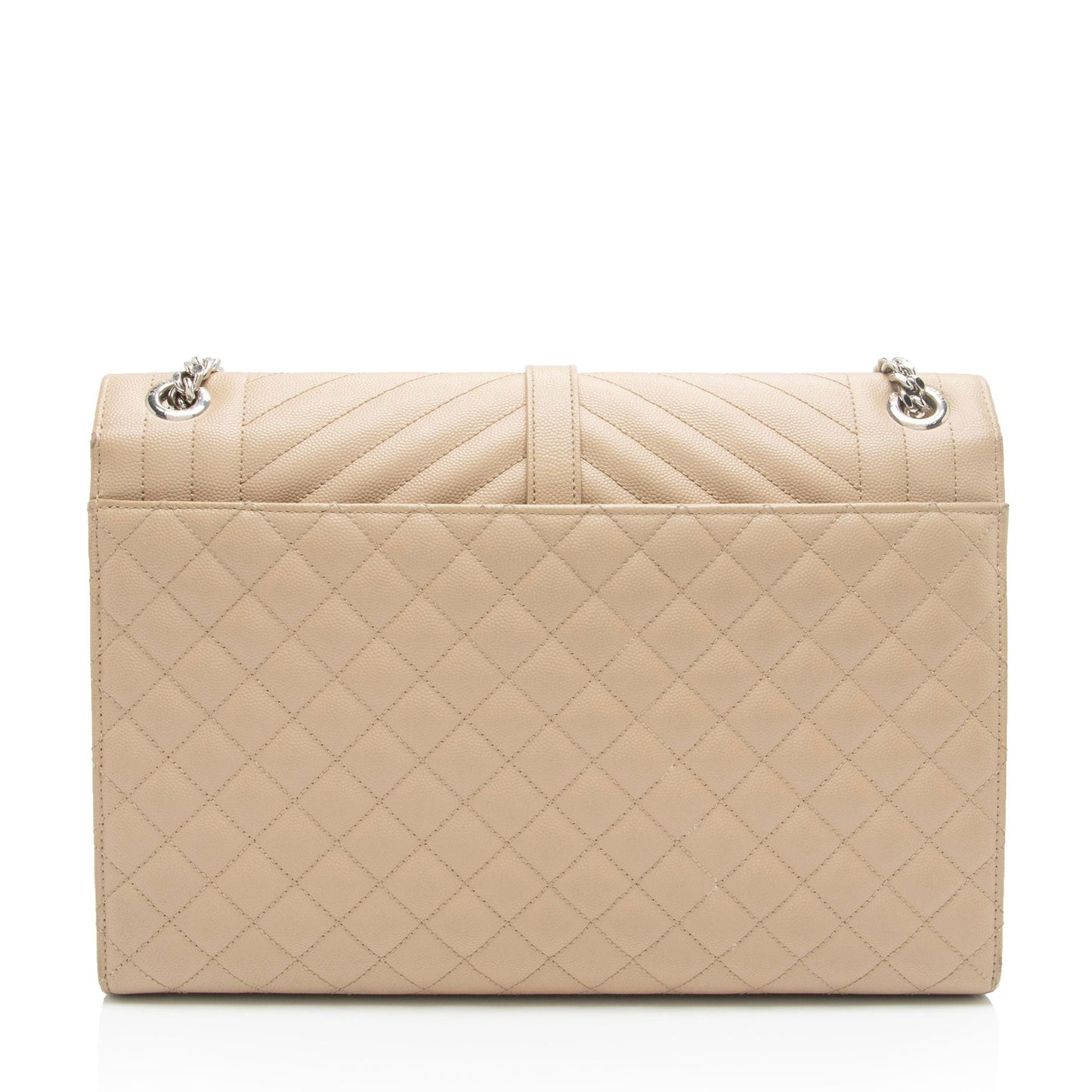 Saint Laurent Mixed Matelasse Grain de Poudre Monogram Large Shoulder Bag