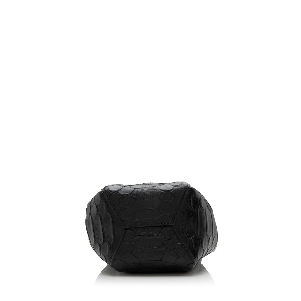 Saint Laurent Python Embossed Calfskin Mini Bucket Bag - FINAL SALE (SHF-17106)