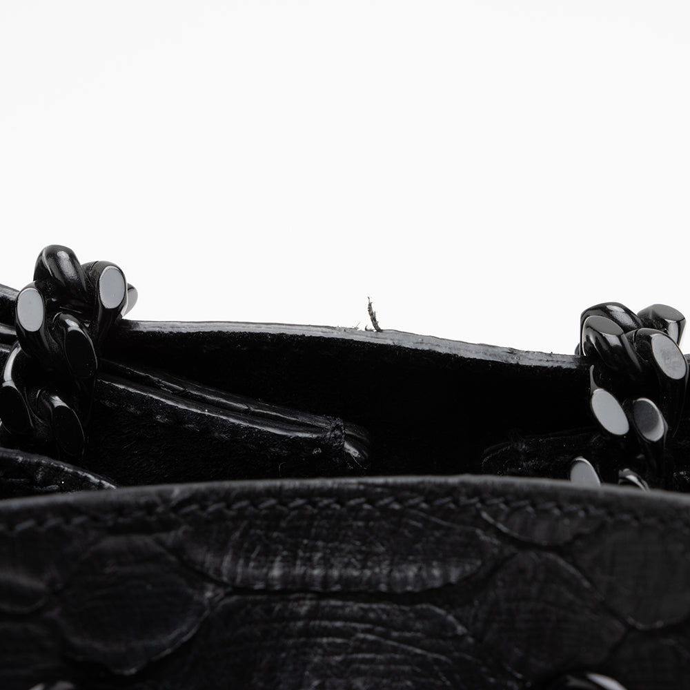 Saint Laurent Python Embossed Calfskin Mini Bucket Bag - FINAL SALE (SHF-17106)