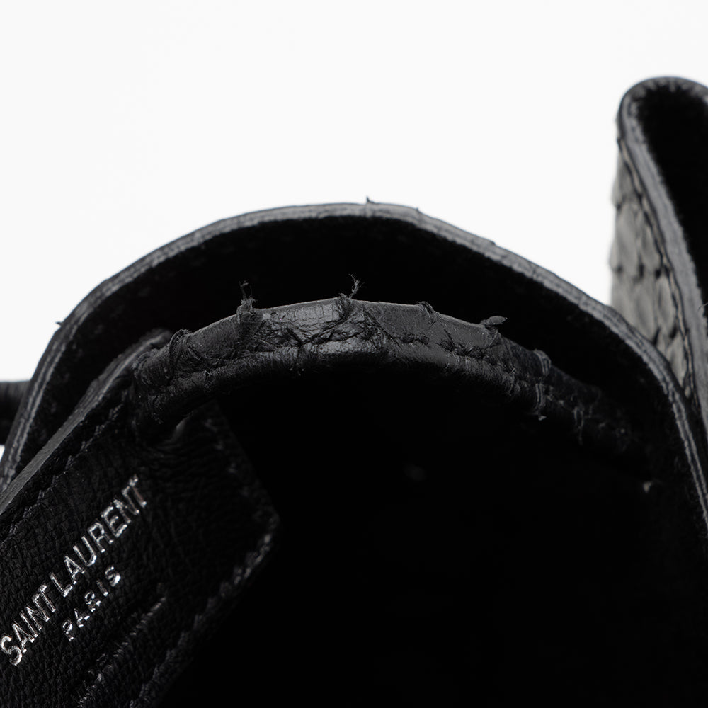 Saint Laurent Python Embossed Calfskin Mini Bucket Bag - FINAL SALE (SHF-17106)