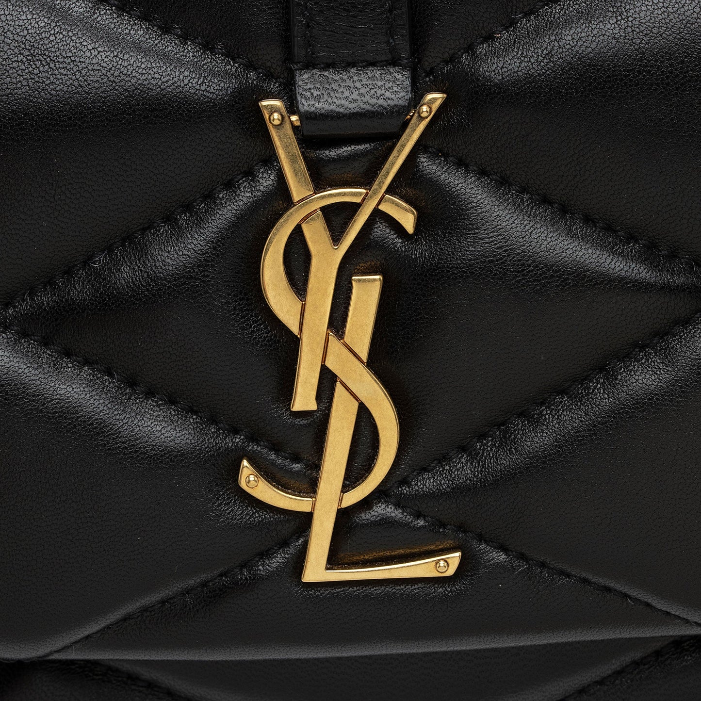 Saint Laurent Quilted Lambskin Monogram Le 57 Hobo
