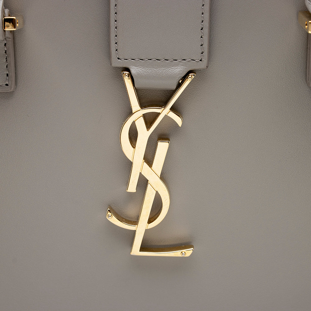 Saint Laurent Smooth Calfskin Baby Monogram Cabas Tote (SHF-15627)