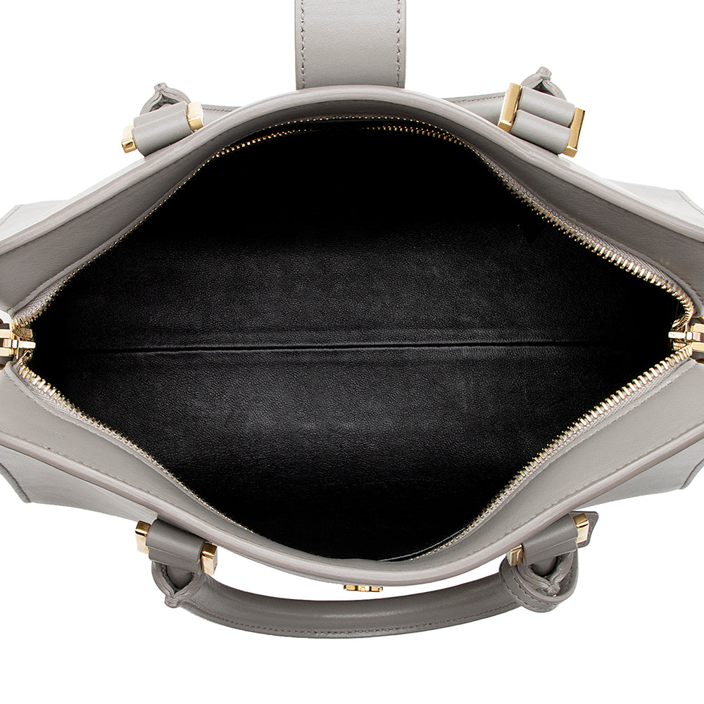 Saint Laurent Smooth Calfskin Baby Monogram Cabas Tote (SHF-15627)