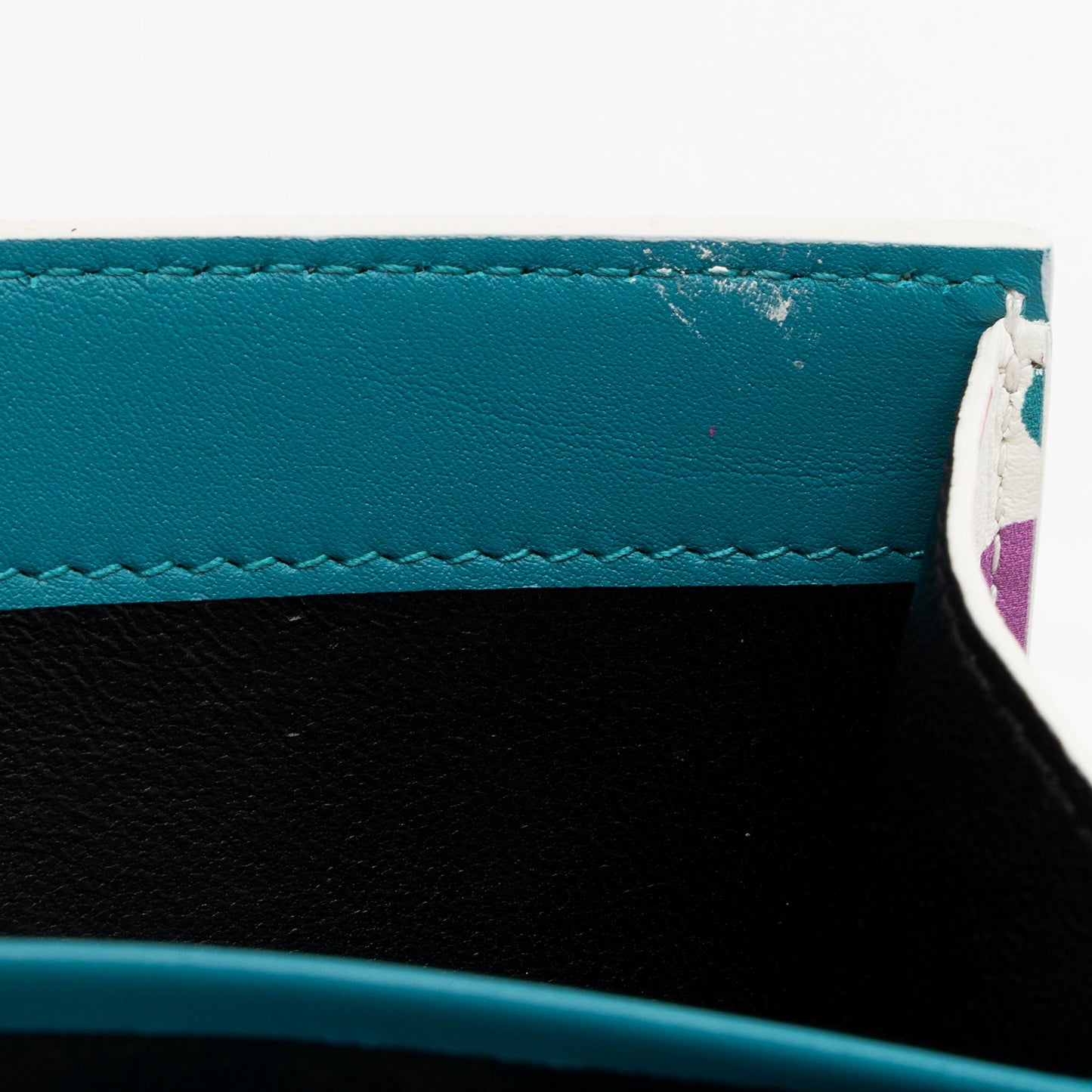 Saint Laurent Smooth Calfskin Floral Mini Chain Wallet