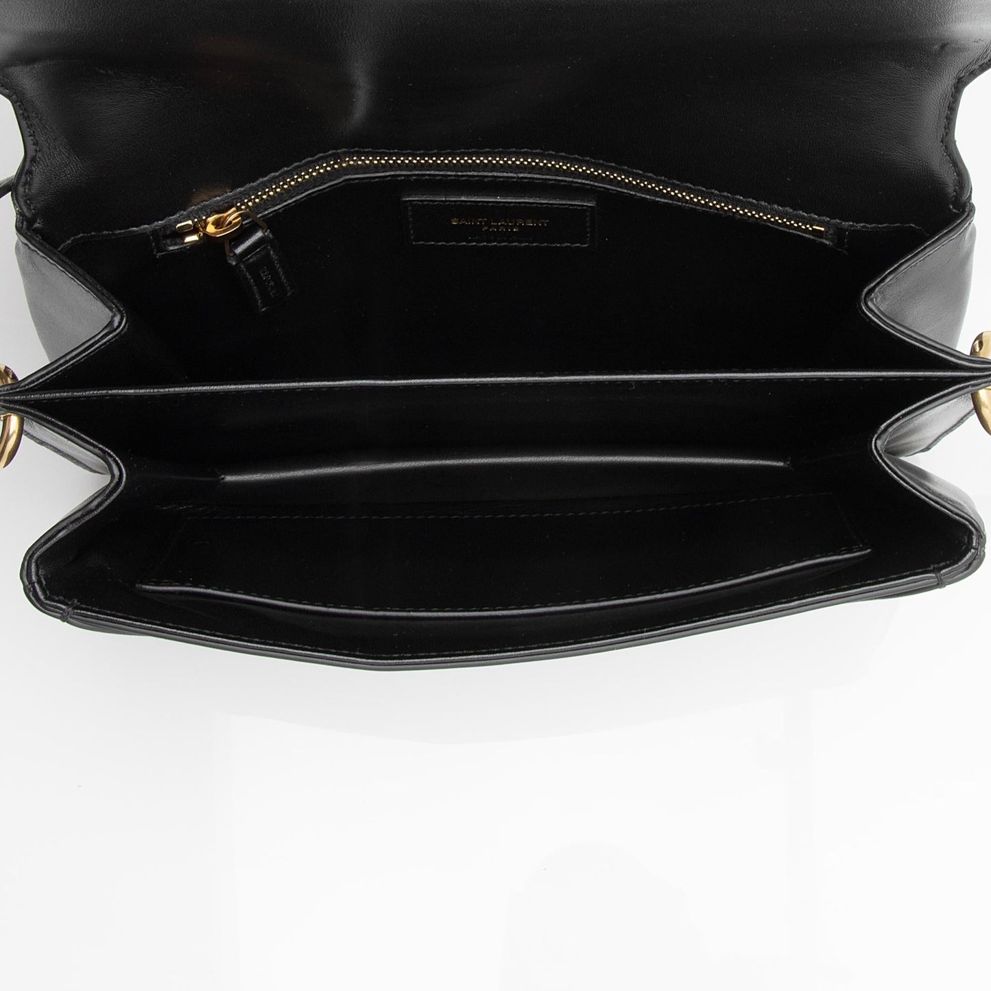Saint Laurent Smooth Calfskin Le Maillon Shoulder Bag (SHF-1cEBlW)
